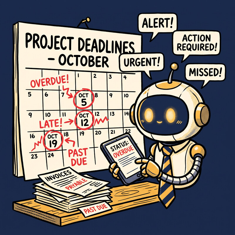 Jerry AI agent monitoring overdue invoices